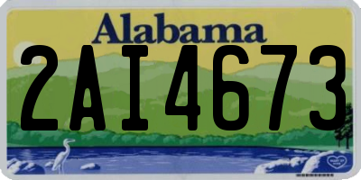 AL license plate 2AI4673