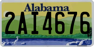 AL license plate 2AI4676