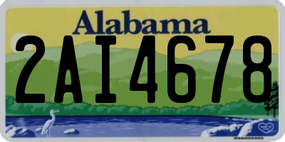 AL license plate 2AI4678