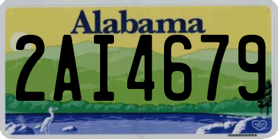 AL license plate 2AI4679
