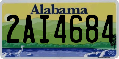 AL license plate 2AI4684