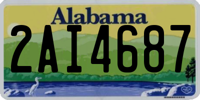 AL license plate 2AI4687