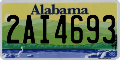 AL license plate 2AI4693