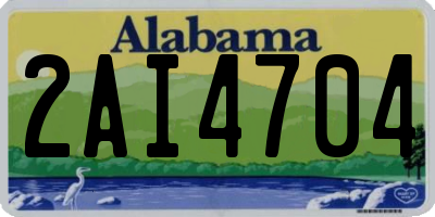 AL license plate 2AI4704