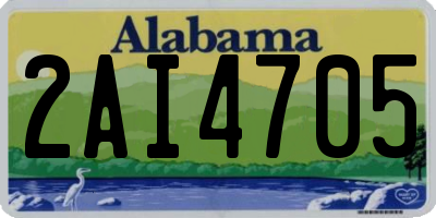 AL license plate 2AI4705