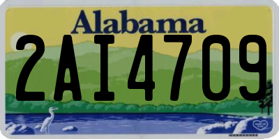 AL license plate 2AI4709