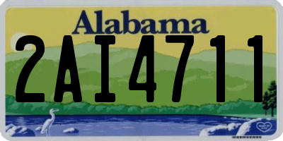AL license plate 2AI4711