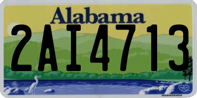 AL license plate 2AI4713