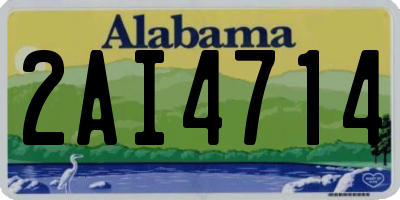 AL license plate 2AI4714