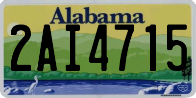 AL license plate 2AI4715