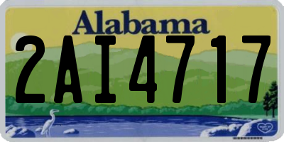 AL license plate 2AI4717