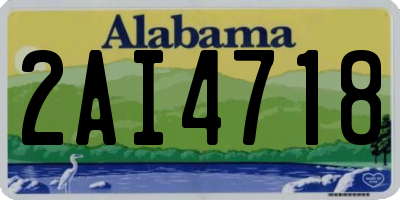 AL license plate 2AI4718