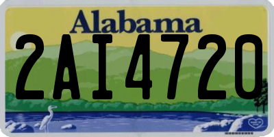 AL license plate 2AI4720