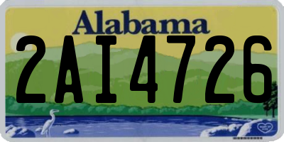 AL license plate 2AI4726
