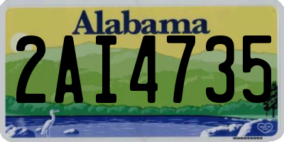 AL license plate 2AI4735