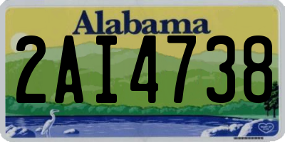 AL license plate 2AI4738