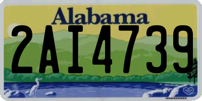 AL license plate 2AI4739