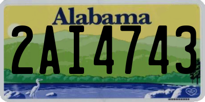AL license plate 2AI4743
