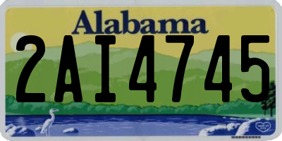 AL license plate 2AI4745