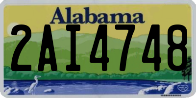 AL license plate 2AI4748