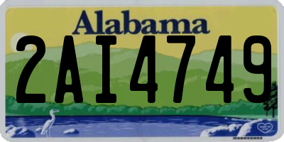 AL license plate 2AI4749