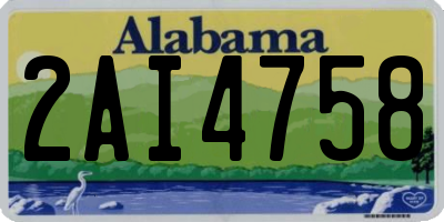 AL license plate 2AI4758