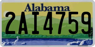 AL license plate 2AI4759