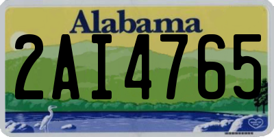 AL license plate 2AI4765