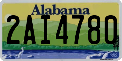 AL license plate 2AI4780