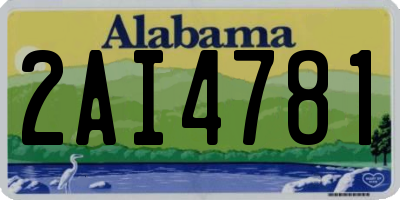 AL license plate 2AI4781