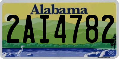 AL license plate 2AI4782