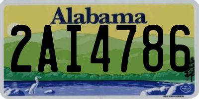 AL license plate 2AI4786