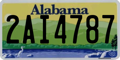 AL license plate 2AI4787