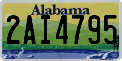 AL license plate 2AI4795