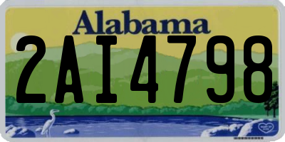 AL license plate 2AI4798