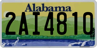 AL license plate 2AI4810