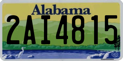 AL license plate 2AI4815