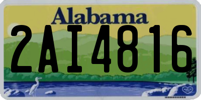 AL license plate 2AI4816