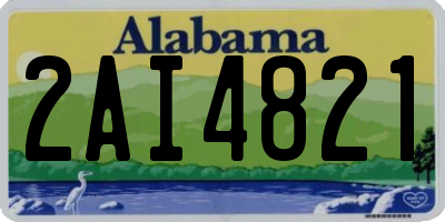 AL license plate 2AI4821