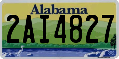 AL license plate 2AI4827