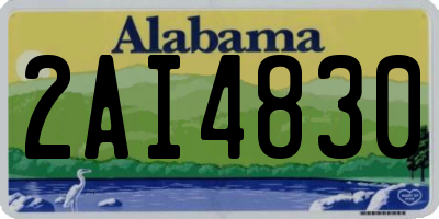 AL license plate 2AI4830