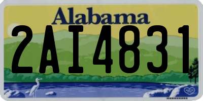 AL license plate 2AI4831