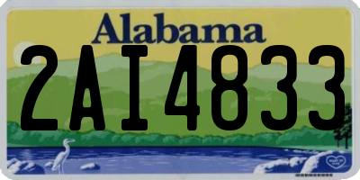 AL license plate 2AI4833
