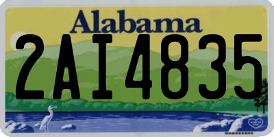 AL license plate 2AI4835