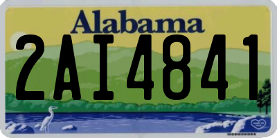 AL license plate 2AI4841
