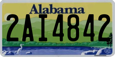 AL license plate 2AI4842