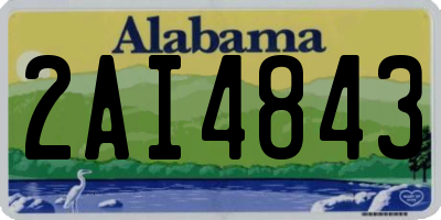 AL license plate 2AI4843