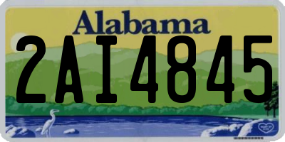 AL license plate 2AI4845