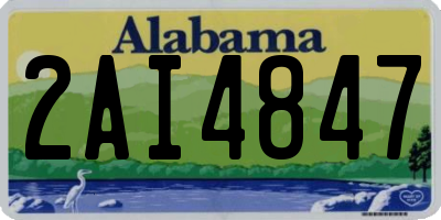 AL license plate 2AI4847