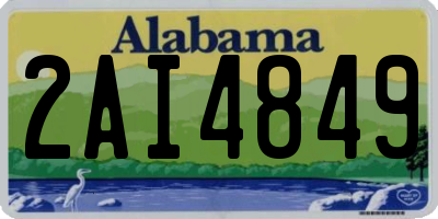 AL license plate 2AI4849